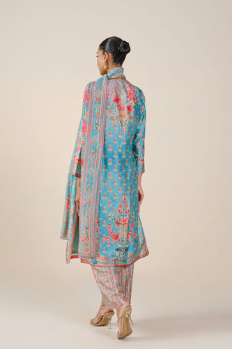 Nyneve Printed Mul Suit Set - Aqua, Aqua, image 3